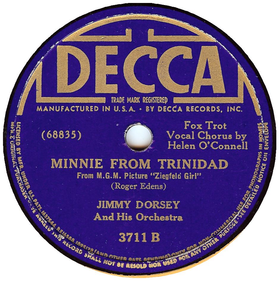 Jimmy Dorsey.Minnie from Trinidad