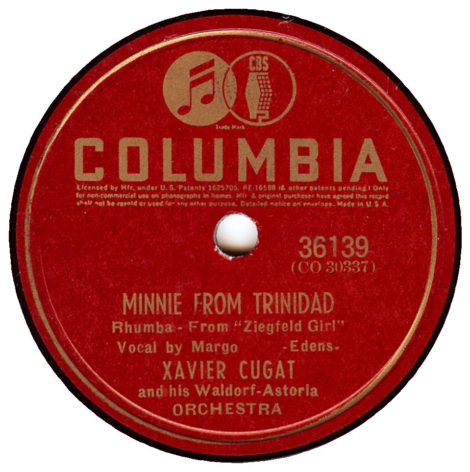 Xavier Cugat.Minnie from Trinidad