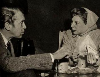Screenland July, 1950. JS & JA share a lunch before the broadacst